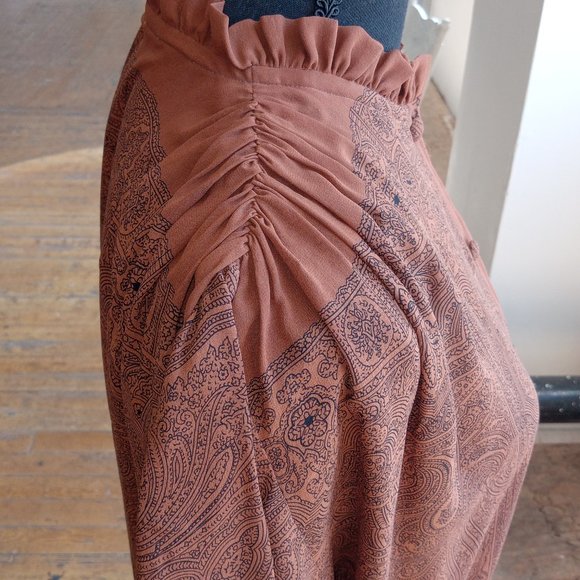 Brown and black sheer graphic Italian dress - Picture 4 of 11